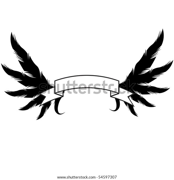 Vector Illustration Wing Banner Stock Vector (royalty Free) 54597307 