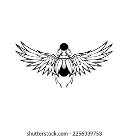 vector illustration of a winged bug