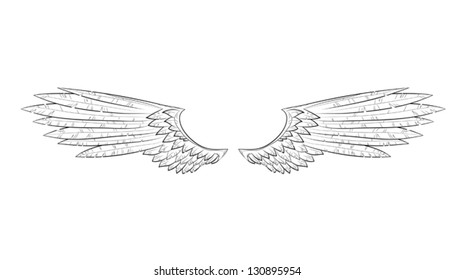 Vector illustration wings, EPS 10