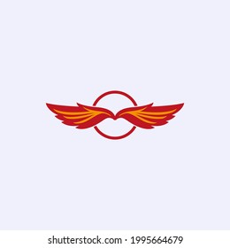 Vector illustration of wings for icons, symbols or logos. wings logo template
