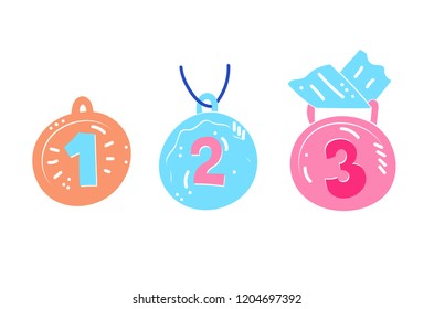 Vector illustration of winner medal