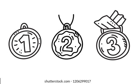 Vector illustration of winner medal