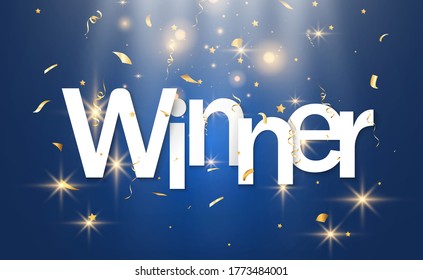 
Vector illustration of a winner on a transparent background.