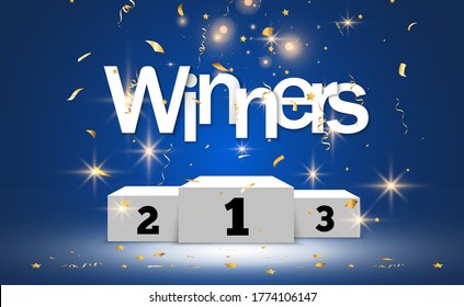 Vector illustration of a winner on a transparent background.