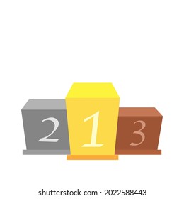 Ilustración vectorial de los podios ganadores.