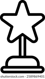 vector illustration of a winner trophy icon on white background