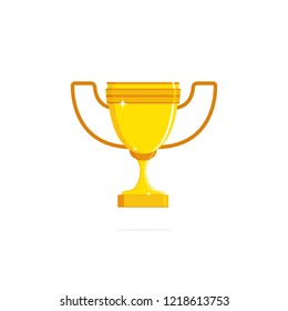 Vector illustration of a winner's cup, isolated on a white background.