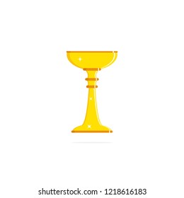 Vector illustration of a winner's cup, isolated on a white background.