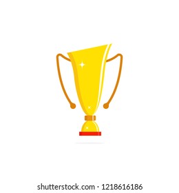 Vector illustration of a winner's cup, isolated on a white background.