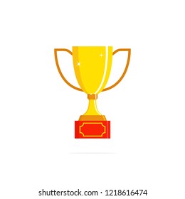 Vector illustration of a winner's cup, isolated on a white background.