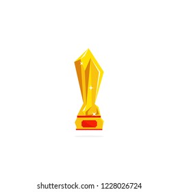 Vector illustration of a winner's cup, isolated on a white background.