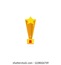 Vector illustration of a winner's cup, isolated on a white background.