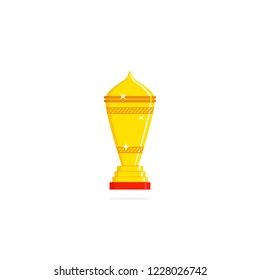 Vector illustration of a winner's cup, isolated on a white background.