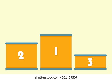 Vector illustration of winners podium