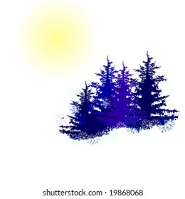 vector illustration of winter