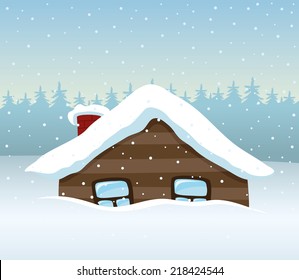 Vector illustration. Winter.