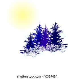 vector illustration of winter