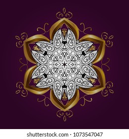 Vector illustration. Winter abstract background. Vector christmas abstract colorful background with cute snowflake. Christmas background with snowflakes.