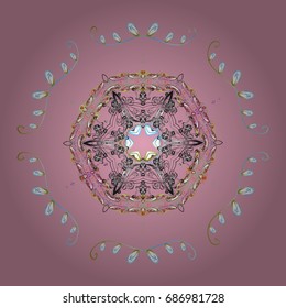 Vector illustration. Winter abstract background. Christmas background with snowflakes. Vector christmas abstract colorful background with falling snowflake.