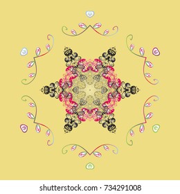 Vector illustration. Winter abstract background. Christmas background with snowflakes. Vector christmas abstract colorful background with falling snowflake.