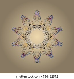 Vector illustration. Winter abstract background. Christmas background with snowflakes. 
