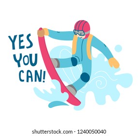 vector illustration winter activities. Perfect for logotype of ski club, christmas sale and etc.