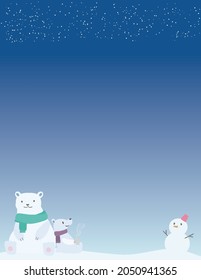 Vector illustration of winter animals