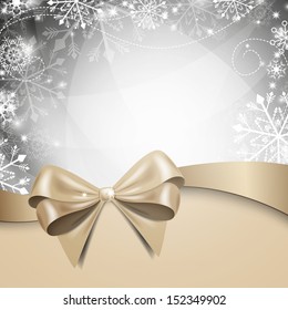 Vector Illustration of a Winter Background with Snowflakes