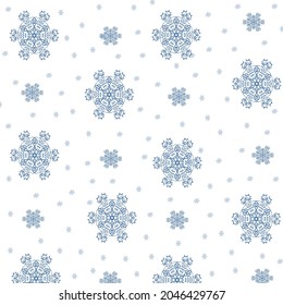 ilustración vectorial del fondo invernal con copos de nieve