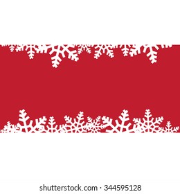 Vector Illustration of a Winter Background with Snowflakes