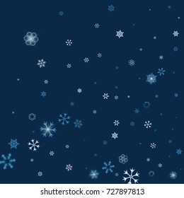 Vector Illustration of a Winter Background with Snowflakes