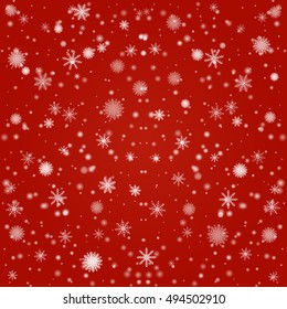 vector illustration. Winter Christmas background with snowflakes, snow. Design for the decoration of packaging, paper wrapping, invitations, cards, banners, posters. backdrop