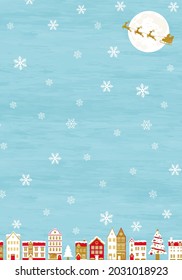 Ilustración vectorial del paisaje de la ciudad navideña de invierno (fondo)