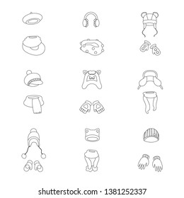 Vector illustration of winter  and cold logo. Collection of winter  and warm vector icon for stock.