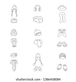 Vector illustration of winter  and cold logo. Collection of winter  and warm stock symbol for web.