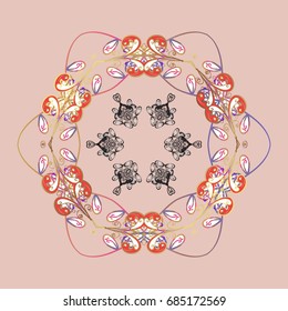 Vector illustration. Winter coloring pages for adult art therapy. Template for cover, poster, t-shirt or tattoo. Hand drawn antistress snowflake.