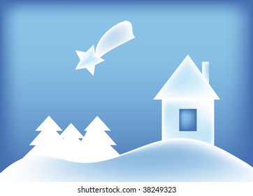 vector illustration of a winter landscape