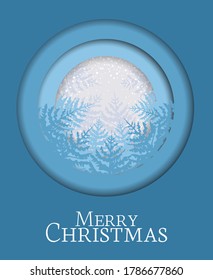 Vector illustration of winter landscape. Christmas background trees. Merry Christmas card