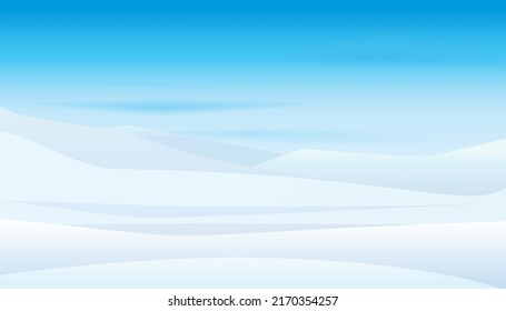 Vector illustration of winter mountain landscape background
