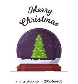 Vector illustration of winter postcard. New Year's card.