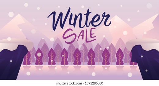 Vector Illustration of Winter Sale