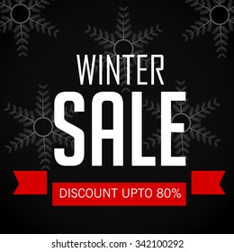 Vector illustration of a Winter Sale Background.