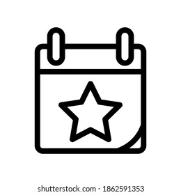 Icono del calendario de estrella de invierno
