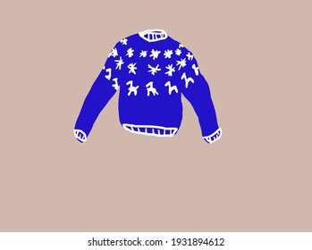 vector illustration of a winter sweater