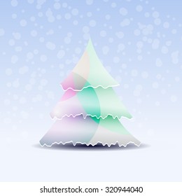 vector illustration winter tree