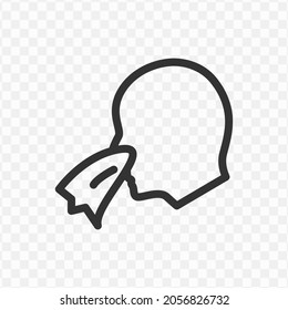 Vector illustration of wipe nose icon in dark color and transparent background(png).