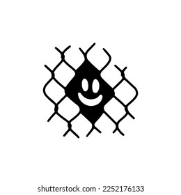  vector illustration of wire fence