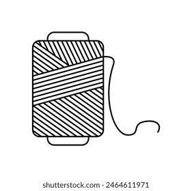 Vector illustration of wire roll icon on white background.