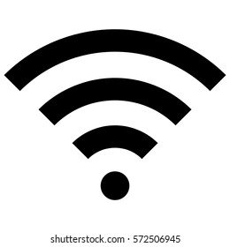 Vector Illustration of Wireless Connection Icon in Black
 Stock Vector