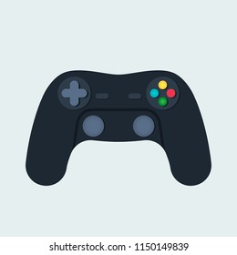 Vector illustration of a wireless gamepad. game joystick icon in a flat style